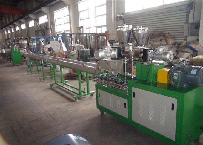 Horizontal Double Screw Polymer Extrusion Machine With Vacuum Venting System