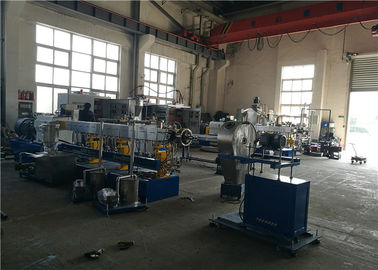 Interlock Control Plastic Pelletizing Equipment , Two Screw Extruder Machine supplier