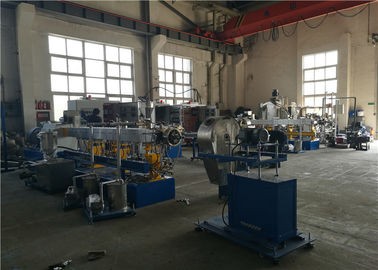 Horizontal PVC Pelletizing Machine High Torque Hot Cutting Twin Screw Extruder supplier