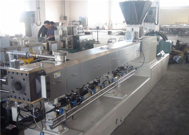 Horizontal Twin Screw Plastic Extruder Machine For Wood Plastic Composite Material supplier