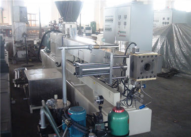 Horizontal Twin Screw Plastic Extruder Machine For Wood Plastic Composite Material supplier