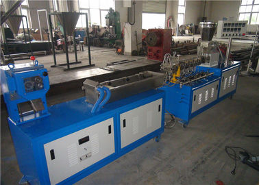 PLC Control Mini Twin Screw Extruder , HDPE Extruder Machine One Year Warranty supplier