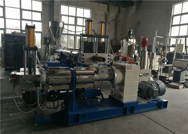 Single - Single Screw Two Stage Extruder Air Cooling Die Face Cutting Way supplier